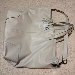 Coach Off-White Leather Tote